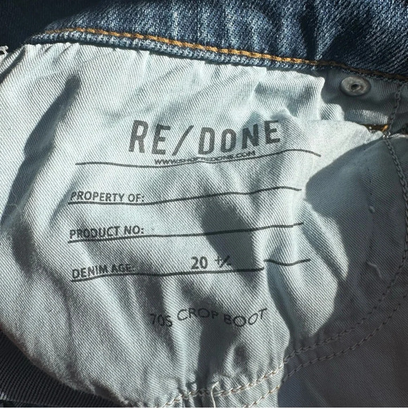 NWT REDONE 70s Crop Boot Jeans Denim 29 - Picture 13 of 16